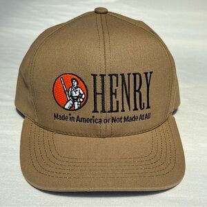 Henry Repeating Arms Rifle Co Made In USA Hat Cap Tan/Beige Adjustable Strap